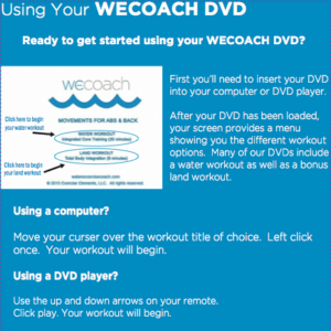 WECOACH DVD insert