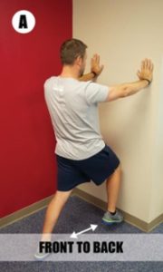 calf stretch front to back